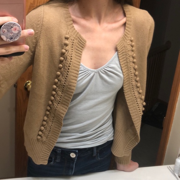 Ann Taylor LOFT Tan Cardigan - Picture 2 of 5